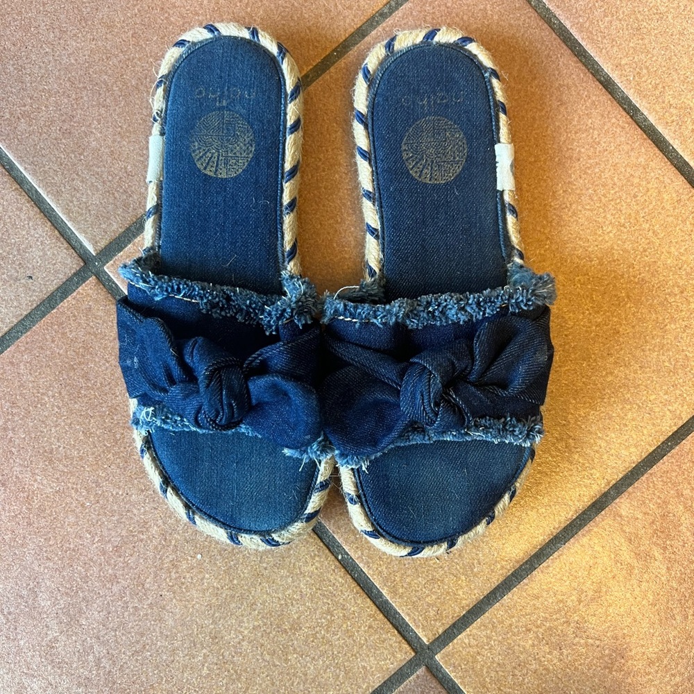 Denim blue sandals